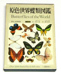 古書 図鑑 原色世界蝶類図鑑 日本語版　H.L.ルイス 著・阪口浩平訳　昭和50年発行　保育社　送料無料（離島以外）