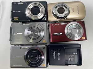 【1/113ES】ジャンク デジタルカメラ まとめ Panasonic LUMIX/Canon/FUJIFILM 2枚目のみ通電確認済み