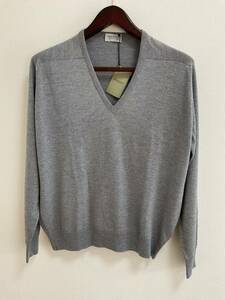 新品未使用！37400円 JOHN SMEDLEY ジョンスメドレーMERINO WOOL メリノウール V ネック セーターsilver gray L