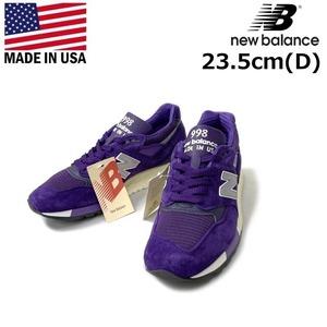 売切り【正規新品】new balance ニューバランス U998TE スニーカー USA製 スウェード US購入 男女兼用(Dワイズ/US5.5/23.5cm)紫 190303-65