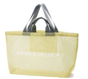 【送料無料・即決】直営店購入 メッシュトートバッグ　シトラスイエロー　BIG サイズ L DEAN&DELUCA