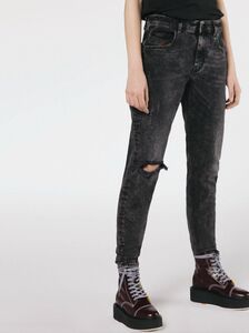 ディーゼル スキニー ストレッチ デニムパンツ グレー neekhol 069AB クラッシュ レディース DIESEL