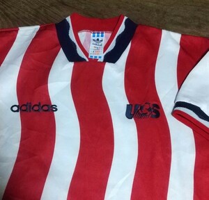 [値下げ交渉] 1994年 W杯 ベスト16 アメリカ代表 ホーム adidas MADE IN UK 検/ 94 FIFA WC WORLD CUP BEST 16 AMERICA ワールドカップ Y2K