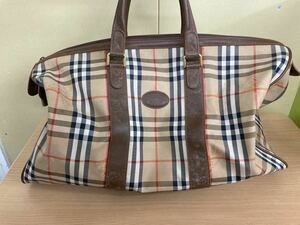 ☆Burberrys バーバリーズ ボストンバッグ レザー ノバチェック BURBERRY バーバリー