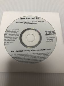 中古品/IBM Product CD Microsoft Windows Server 2003 R2 Standard Edition 日本語 2枚セット