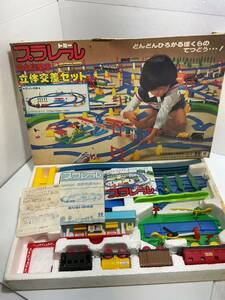 ● *当時物 トミー プラレール 電気機関車と貨車 立体交差セット* TOMY 電車 現状品 ヴィンテージ 昭和レトロ/現状品