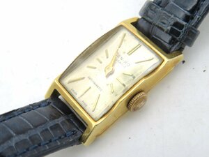 1円◆稼働◆ デンロ K18 シャンパン 手巻き レディース 腕時計 N70903