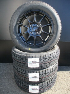 アルミホイール付!!☆新品ブリヂストン155/65R14☆スタッドレスセット☆VRX2☆N-BOXN-ONEデイズデリカミニスペーシアワゴンRタント☆fｗ