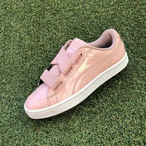 美品24PUMA BASKET HEART PATENT バスケット ハートパテント B746