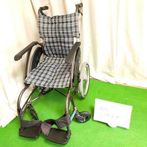 (WC-11539)【中古車椅子】カワムラサイクル　介助式車椅子　ウェイビット WA16-40S　消毒洗浄済み　介護用品