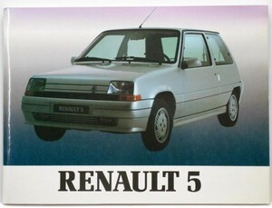 RENAULT 5 1989 OWNERS MANUAL