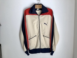 ドイツカラーモデル 西ドイツ製 プーマジャージ ヴィンテージ PUMA made in west germany デカOPTIジップ 70s デカプーマ 斜ポケット