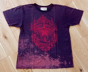 Salvage サルベージ バーガンディレッド ロック T半袖 Tシャツ Made in USA