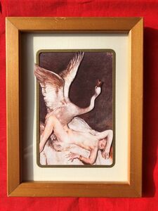 ◆『レダと白鳥』パドゥア1939年作品　ナチス第三帝国絵画　Leda mit dem Schwan von Mathias Padua　自作の浮き絵完成品 
