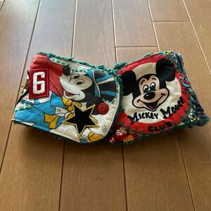 ☆ディズニーMickeyヴィンテージ生地リメイクパッチ/ネックウォーマー/キッズ/ハンドメイド★