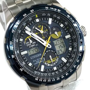 新品 CITIZEN シチズン プロマスター スカイ エコドライブ ブルーエンジェルス 腕時計 JY8058-50L 電波ソーラー アナデジ クロノグラフ 箱