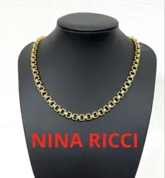 【美品】<NINA RICCI>ニナリッチ ゴールド チェーンネックレス