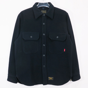 WTAPS ダブルタップス 16AW CPO LS/SHIRT.NYWO.MOSSER 162GWDT-SHM05 シーピーオー ロングスリーブ ウールシャツ ネイビー 長袖 サイズ2(M)