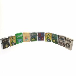 1円スタート ライター 10点セット Zippo ジッポー 等 スクエア となりのトトロ等 シルバー グリーン 喫煙具 タバコ 煙草グッズ 着火未確認