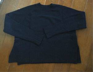 Mika Owen ミラオーウェン羊毛ニットセーター ゆったり黒/toujours ネストローブ luxe