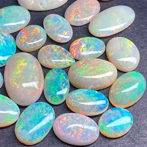 1円〜!!遊色効果!!≪天然オパールおまとめ101ct≫j 約20.2g ルース 裸石 宝石 ジュエリー jewelry opal w5ヤ21