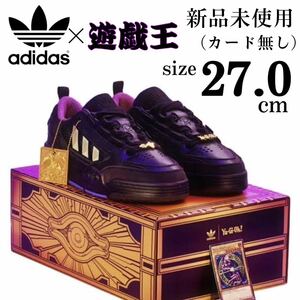 新品 27cm アディダス × 遊戯王 ADI2000 人気コラボ スニーカー 靴 シューズ ブラックマジシャン カード無し adidas originals 黒