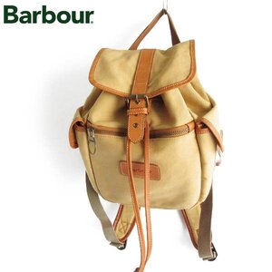 Barbour バブアー ミニ リュックサック ツイル生地×レザー TAN D147-61-0004ZV