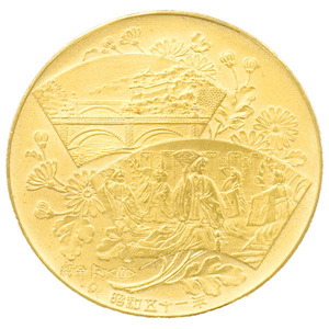 中古A/美品 メダル 純金 天皇陛下御在位五十年 奉祝記念メダル 30g 昭和51年 24金 k24 20449455