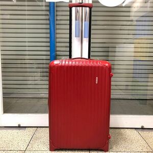 【リモワ】基準内 RIMOWA スーツケース SALSA サルサ 2輪 TSAロック 63L キャリーケース 855 63 赤色系 トラベルバッグ 旅行かばん メンズ