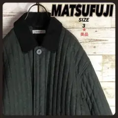 MATSUFUJI マツフジ ストライプ ジャケット ブルゾン モスグリーン