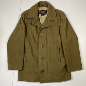 【M】 USED SCHOTT Type N-5A Wool Coat Olive ショット ウール コート オリーブ USA製 上野商会 （7466）F1074