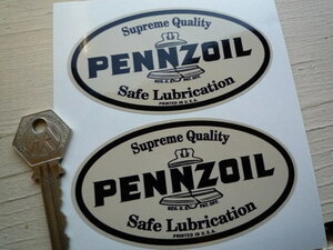 海外　限定品　送料込み　 Pennzoil Oil ペンズオイル ステッカー 100mm セット