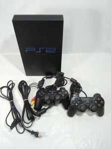 SONY ソニー プレイステーション2 黒 SCPH-50000 PlayStation2 本体 コントローラー2個 電源ケーブル AVケーブル 動作品