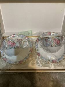 ★未使用保管品　Noritake ノリタケ　ペア カップ & ソーサー 　ウエディングモール　廃盤品　★