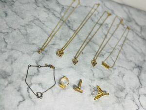 【9点まとめ】Dior DIOR ディオール　GIVENCHY ニナリッチ　指輪　ブレスレット　ネックレス　ゴールド　アクセサリー　セット売り　1000円