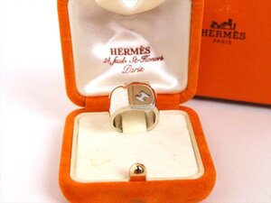 HERMES【エルメス】キャンディリング Hロゴ☆指輪☆52☆約11号☆SV925☆シルバー925☆ロゴ☆メンズ☆レディース☆箱付☆