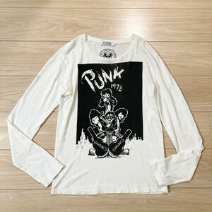 HYSTERIC GLAMOUR × RAMONES ヒステリックグラマー × ラモーンズ 長袖シャツ ロンT Sサイズ 白 黒