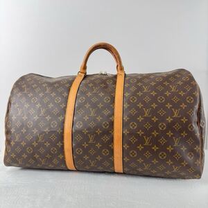 1円〜★LOUIS VUITTON ルイヴィトン キーポル 60 モノグラム M41422 ボストンバッグ レザー トラベルバッグ 旅行バッグ 大容量 ブラウン 4