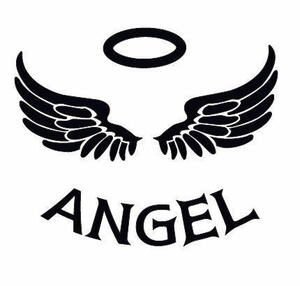 ★かわいい 天使 羽 angel 天使の輪 エンジェルリング シルエット カッティングステッカー ot(c_r)♪