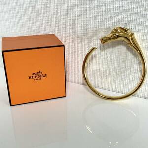 HERMES エルメス バングル ホース 馬 ゴールド ブレスレット