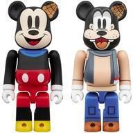 中古フィギュア BE＠RBRICK-ベアブリック- MICKEY MOUSE ＆ GOOFY(Lonesome Gho