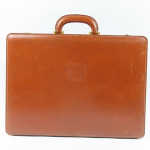 43281★1円スタート★LOEWE ロエベ 中綺麗 アタッシュケース トランク アナグラム ヴィンテージ ハンドバッグ レザー ブラウン