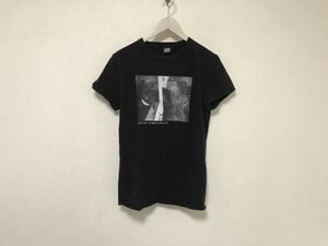 本物ディーゼルDIESEL 55DSLコットンプリント半袖Tシャツメンズサーフアメカジミリタリービジネススーツ黒ブラックS