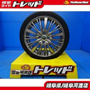 【中古ホイール+新品タイヤ4本セット】カーポートマルゼン 632 TARKUS 17x6.5J+42 4H100 + WINRUN R330 195/45R17 アクア等