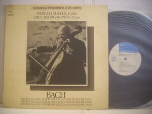 ● LP パブロ・カザルス パウル・バウムガルトナー / バッハ チェロ・ソナタ全集 1950年録音 PABLO CASALS SOCU 6 ◇r60119