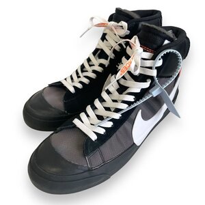 美品 Off-White×NIKE オフホワイト ナイキ Blazer Mid Grim Reaper ハイカットスニーカー AA3832-001 29cm ブラック×ホワイト