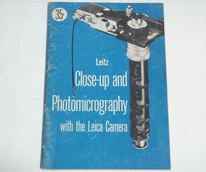 ★説明書【Leitz Close-up and Photomicrography with the Leica Camera】英文 E.LEITZ 1950年代？ ライカ 送料200円