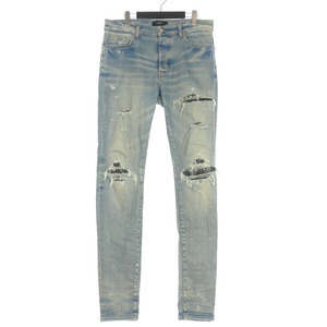 アミリ AMIRI Clashed Skinny Jean クラッシュ スキニーデニム ジーンズ バンダナ 34 インディゴ SR1PXMDS154SAMDSI メンズ