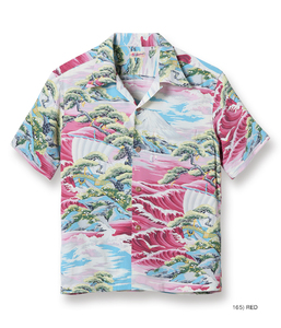 新品　SUN SURF　M　富士山　波　宝船　SS38317　LAND OF RISING SUN　和柄　アロハシャツ　サンサーフ　Hawaiian shirt　日本　JAPAN　海
