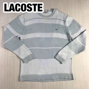 LACOSTE ラコステ ニットセーター 6 グレー ワニ